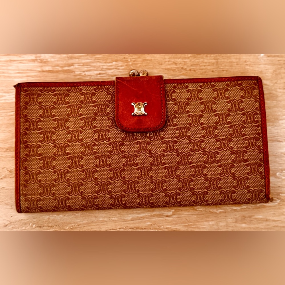 Celine Kisslock Monogram Wallet